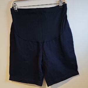 Rebel Maternity Navy Blue High-Waisted Shorts - Womens Size 4